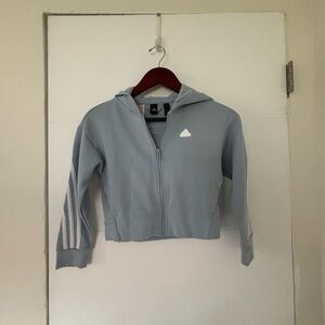 adidas Light Blue Kids Hoodie Jacket